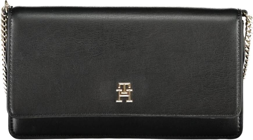 Tommy Hilfiger Zwarte polyethyleen schoudertas met ketting Black Dames - Foto 3
