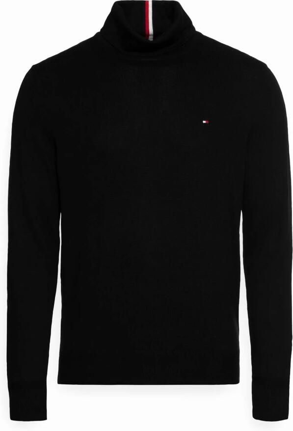 Tommy Hilfiger Zwarte Sweaters met Iconische Tape en Turtleneck Kraag Black Heren - Foto 15