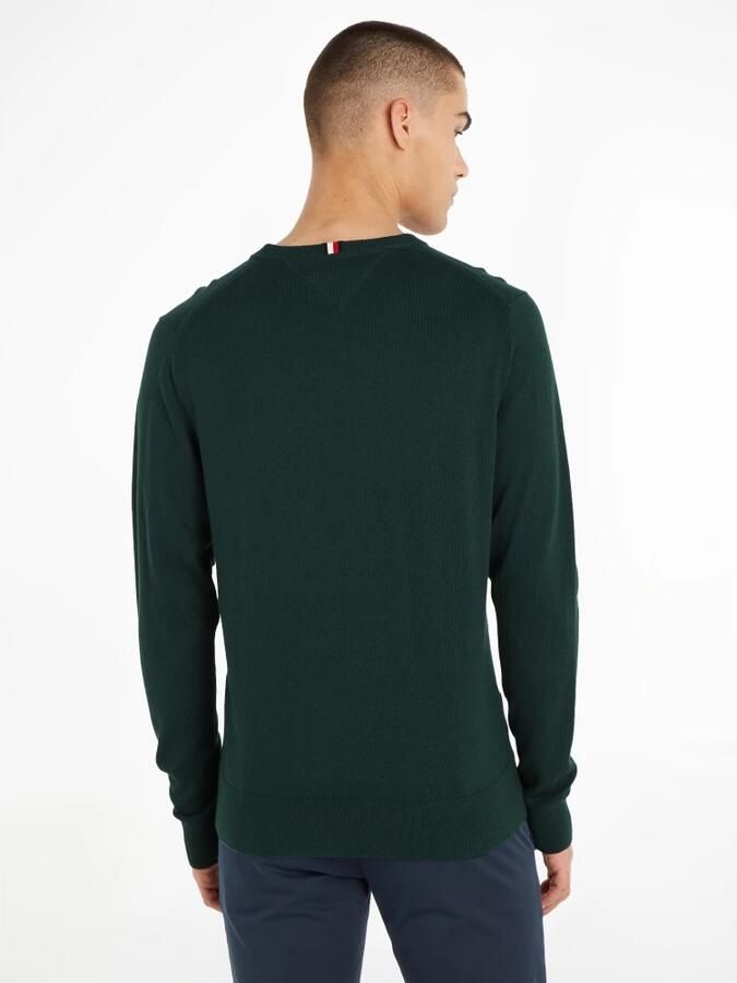 TOMMY HILFIGER Heren Truien & Vesten Structure Crew Nk Donkergroen - Foto 4