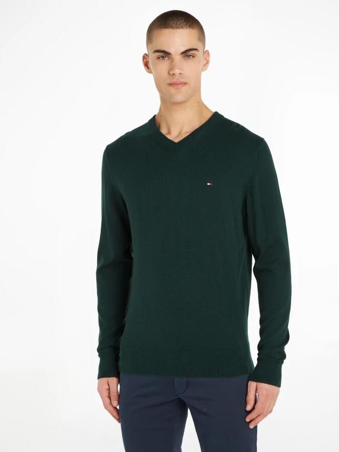 TOMMY HILFIGER Heren Truien & Vesten Structure Crew Nk Donkergroen - Foto 5