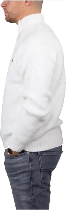 TOMMY JEANS Gebreide trui TJM REG 1 4 ZIP RAGLAN BADGE Ritssluiting tot borsthoogte met geborduurd merklogo - Foto 2