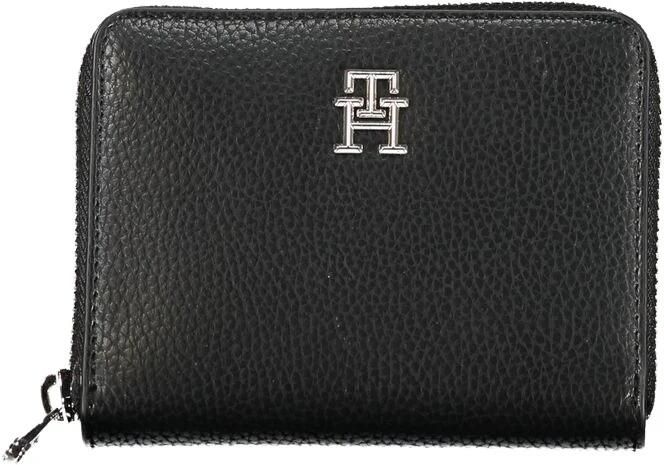 Tommy Hilfiger Elegante Zwarte Portemonnee met Rits Black Dames - Foto 3