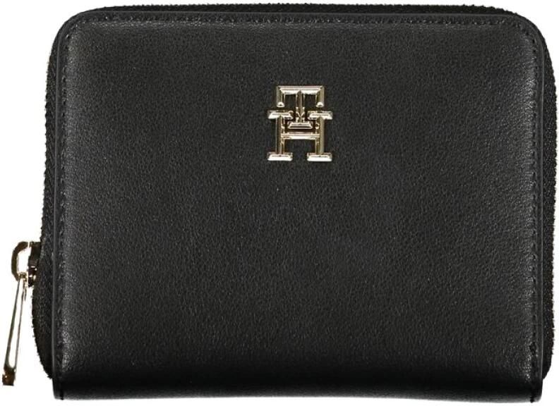 Tommy Hilfiger Damesportemonnee Zwart Rits Sluiting Black Dames - Foto 3