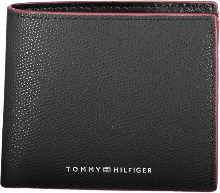 Tommy Hilfiger Heren Portemonnee Zwart Contrast Logo Black Heren - Foto 3