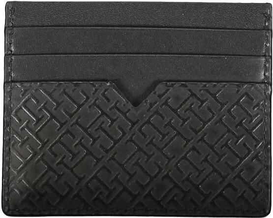 Tommy Hilfiger Heren Portemonnee Zwart Kaarthouder Contrast Logo Black Heren - Foto 2