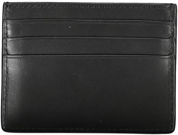 Tommy Hilfiger Elegante zwarte leren kaarthouder met contrastdetail Black Heren - Foto 2