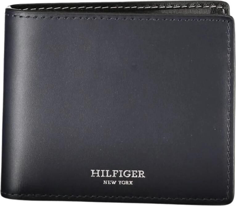 Tommy Hilfiger Elegante blauwe leren Bifold-portemonnee Blue Heren - Foto 3