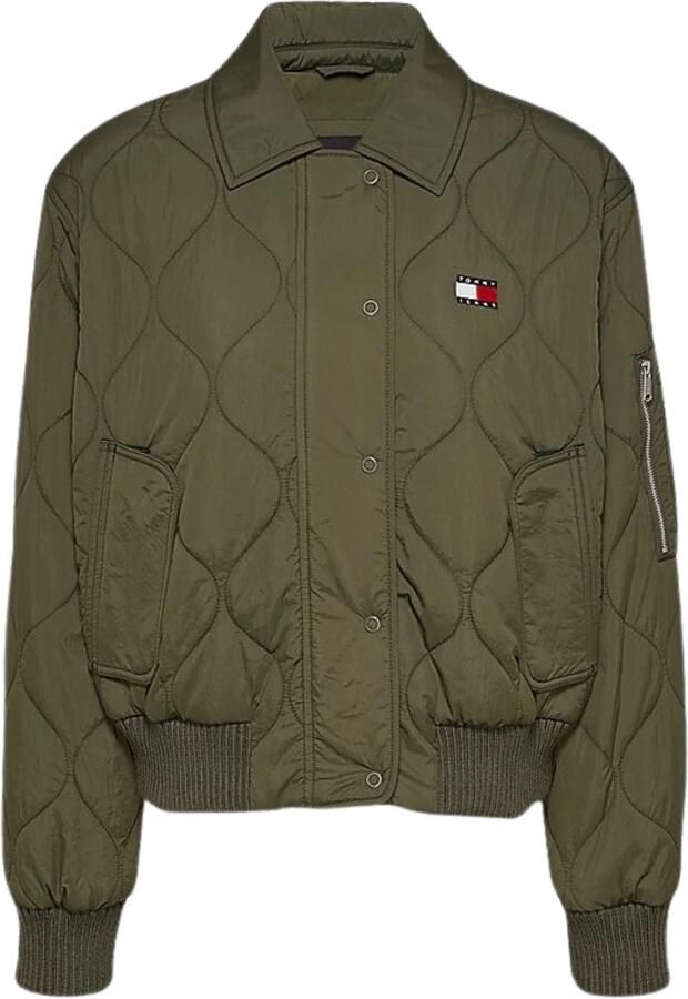 Tommy Hilfiger Waterafstotende Gewatteerde Bomberjack Green Dames - Foto 5