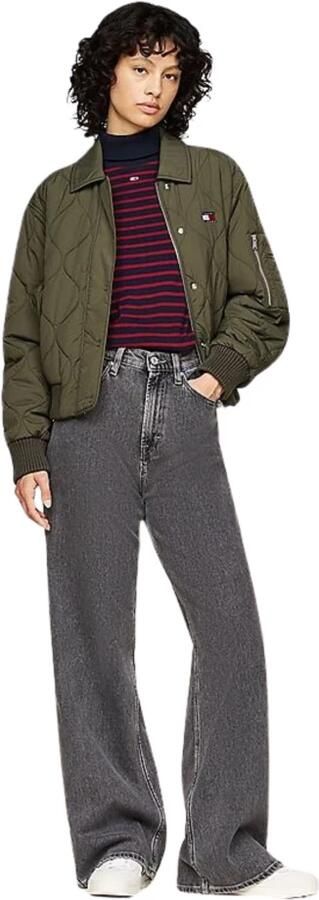 Tommy Hilfiger Waterafstotende Gewatteerde Bomberjack Green Dames - Foto 4