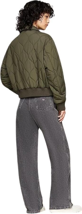 Tommy Hilfiger Waterafstotende Gewatteerde Bomberjack Green Dames - Foto 3