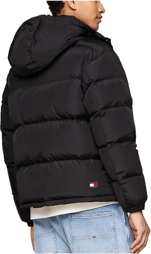 Tommy Jeans Zwarte Gerecyclede Polyester Jas Herfst Winter Collectie Black Heren - Foto 3