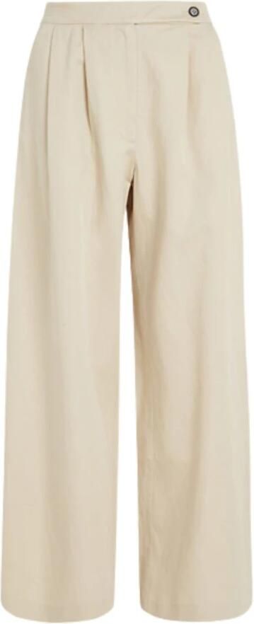 Tommy Hilfiger Marlene-broek WIDE LEG CO BLEND PANT met plooien - Foto 6