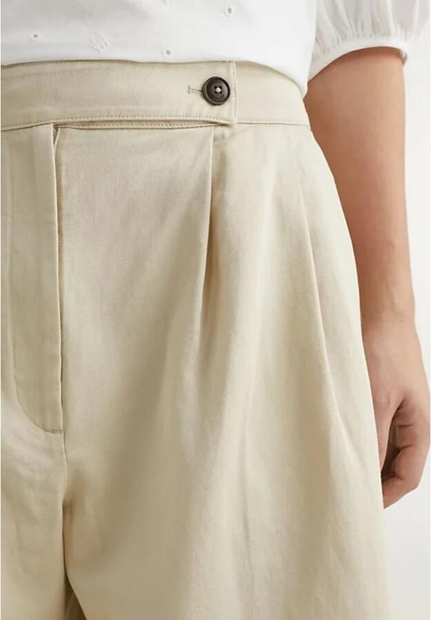 Tommy Hilfiger Marlene-broek WIDE LEG CO BLEND PANT met plooien