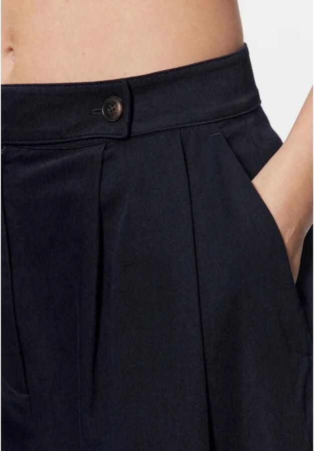 Tommy Hilfiger Wijde Pijp Blend Broek voor Vrouwen Blue Dames