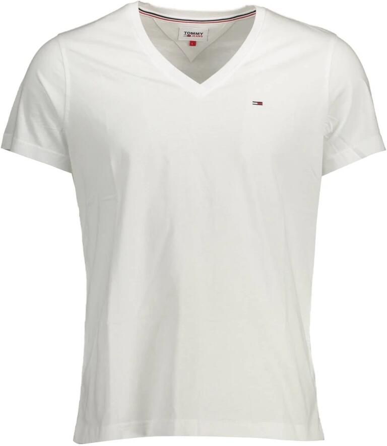 Tommy Hilfiger Wit Katoenen Heren T-Shirt Klassieke Stijl White Heren