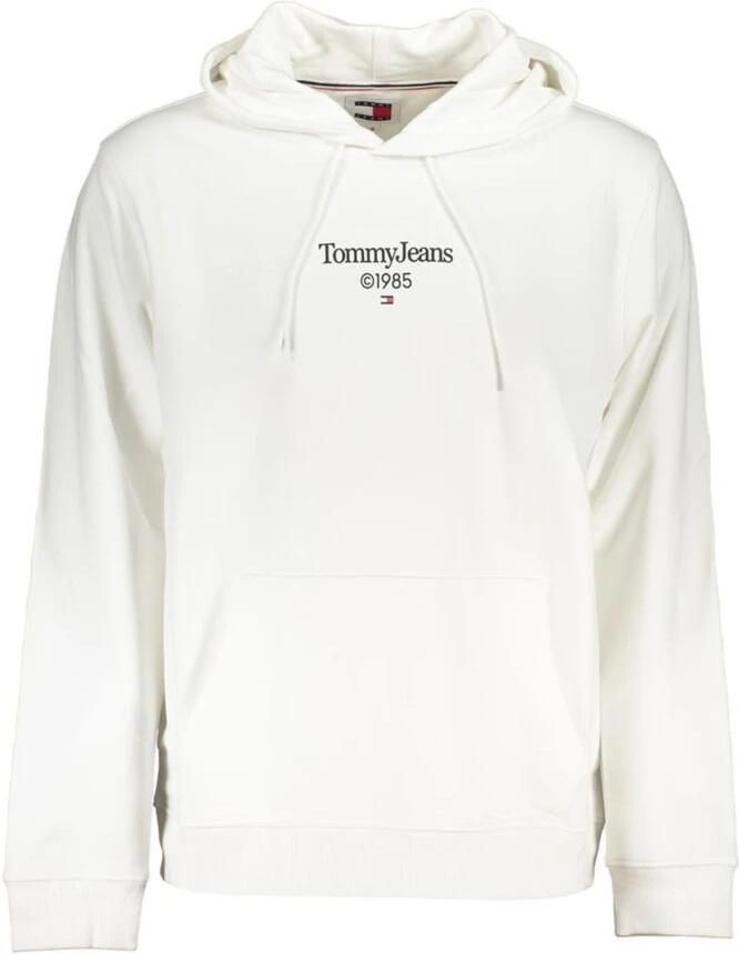 Tommy Hilfiger Capuchonkatoenen sweatshirt met bedrukt logo White Heren