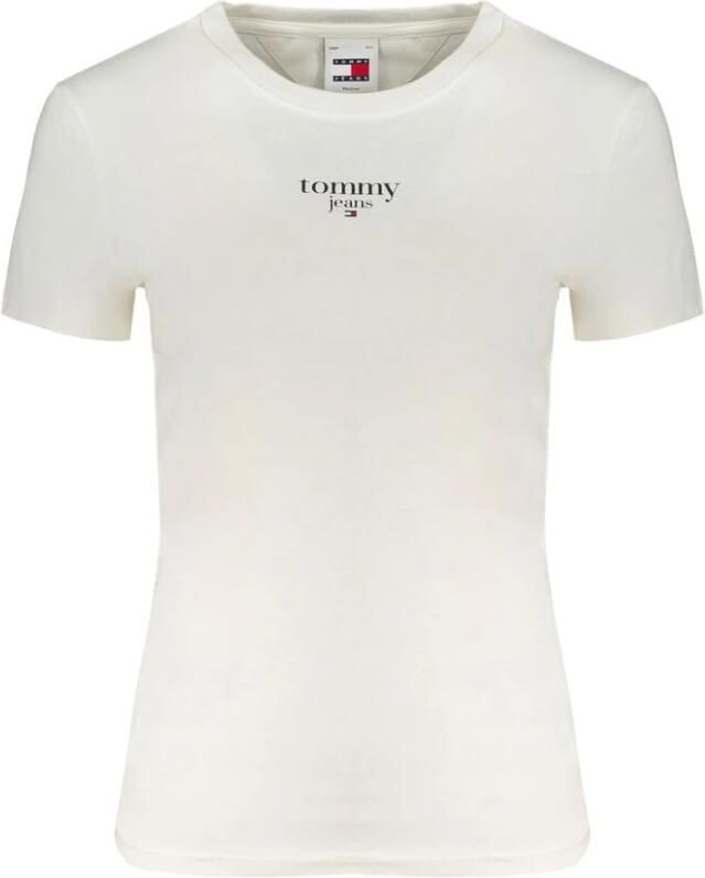 TOMMY JEANS Shirt met ronde hals TJW SLIM ESSENTIAL LOGO 1 SS EXT met logo-opdruk ronde hals