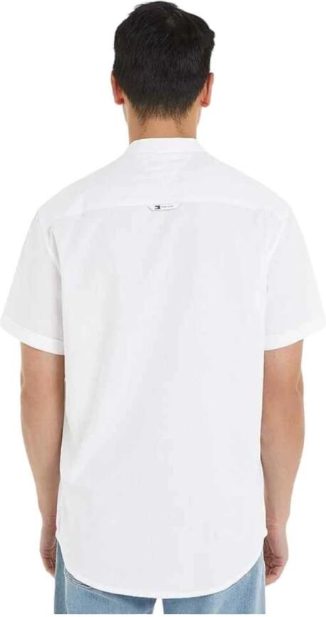Tommy Jeans Korte Mouw Linnen Overhemd Lente Zomer Collectie White Heren - Foto 2