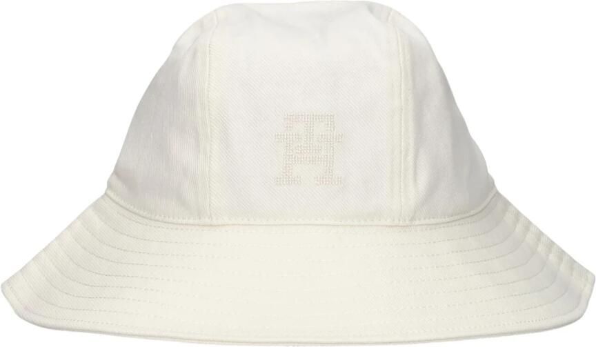 Tommy Hilfiger Witte Monogram Bucket Hat White Dames