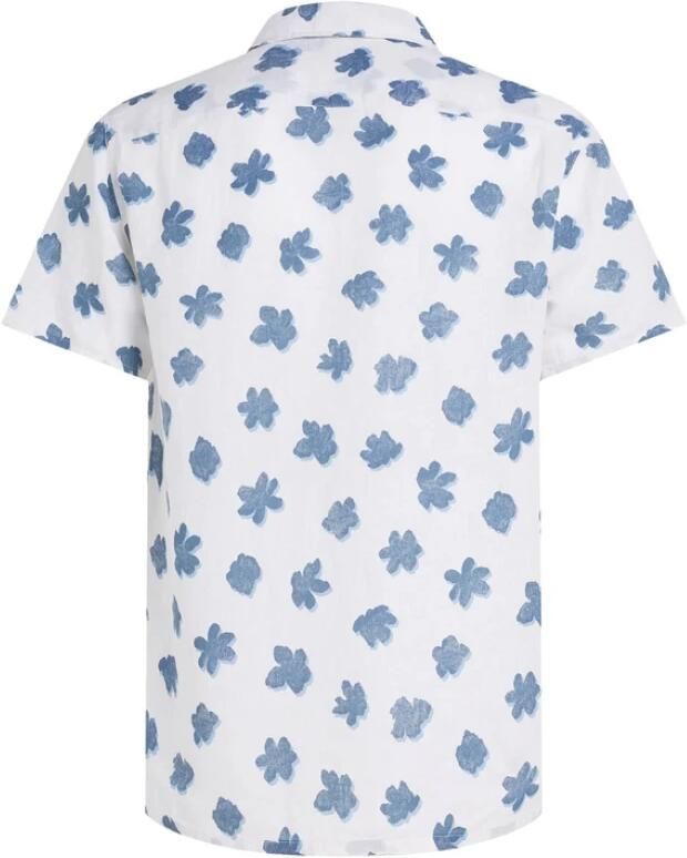 Tommy Hilfiger Overhemd met korte mouwen MONO FLOWER RF SHIRT S S in gebloemd design - Foto 4