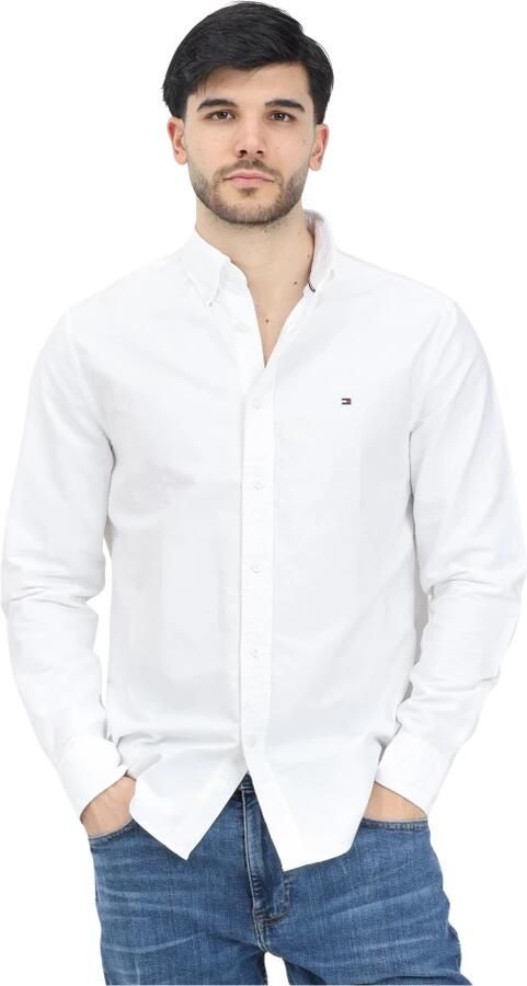 TOMMY HILFIGER Heren Overhemden Solid Heritage Oxford Rf Shirt Wit - Foto 6
