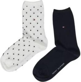 Tommy Hilfiger Sokken TH WO SOCK DOT met fijn ribborde en logo-borduursel (2 paar) - Foto 4
