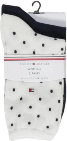 Tommy Hilfiger Sokken TH WO SOCK DOT met fijn ribborde en logo-borduursel (2 paar) - Foto 2