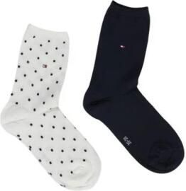 Tommy Hilfiger Sokken TH WO SOCK DOT met fijn ribborde en logo-borduursel (2 paar) - Foto 3
