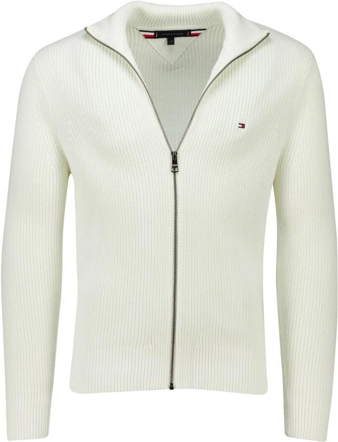 Tommy Hilfiger Gebreid jack met geribde opstaande kraag