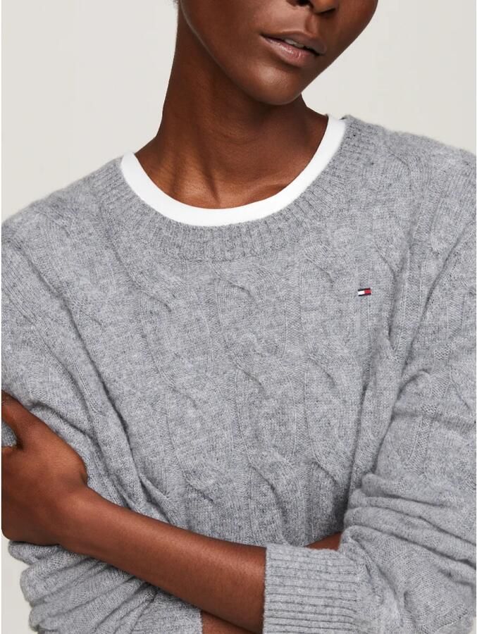 Tommy Hilfiger Gebreide trui SOFT WOOL CABLE C-NK