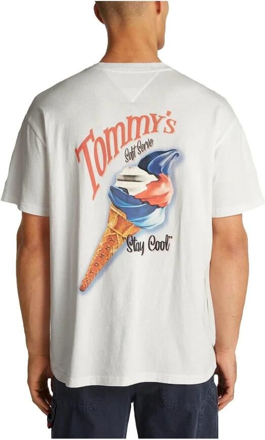 Tommy Jeans Relaxed fit T-shirt met logostitching model 'NOVELTY' - Foto 2