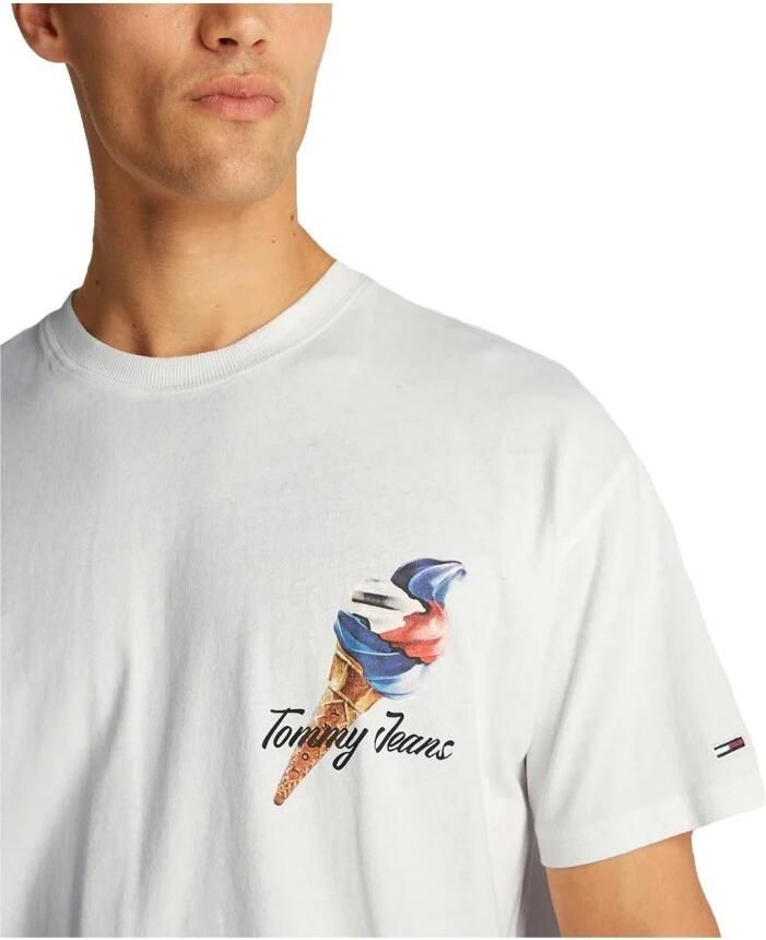 Tommy Jeans Relaxed fit T-shirt met logostitching model 'NOVELTY'