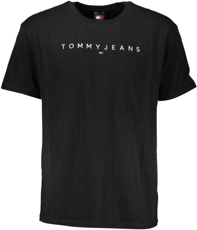 TOMMY JEANS Heren Polo's & T-shirts Tjm Reg Linear Logo Tee Ext Zwart
