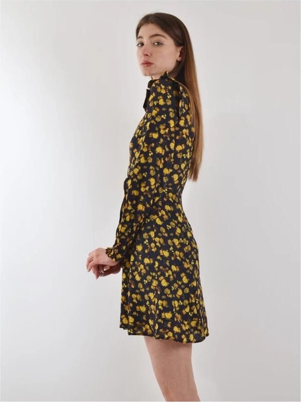 Tommy Hilfiger Zwarte Bloemenjurk met Lange Mouwen Multicolor Dames - Foto 3