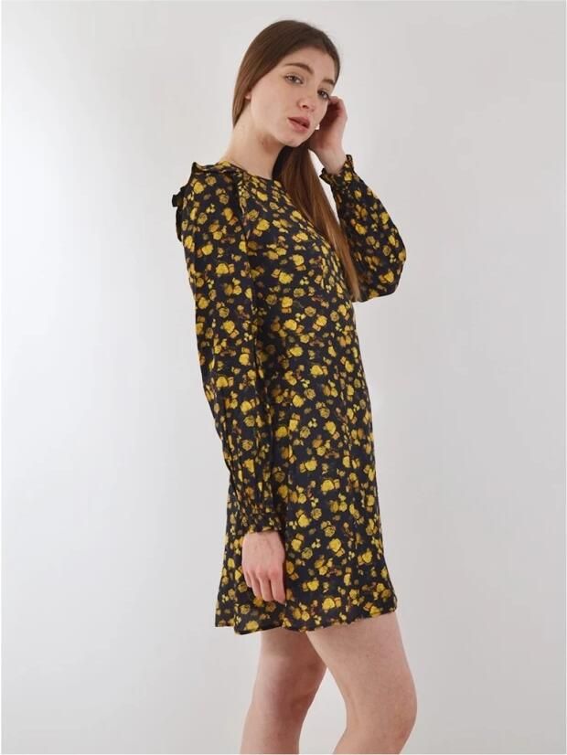 Tommy Hilfiger Zwarte Bloemenjurk met Lange Mouwen Multicolor Dames - Foto 2