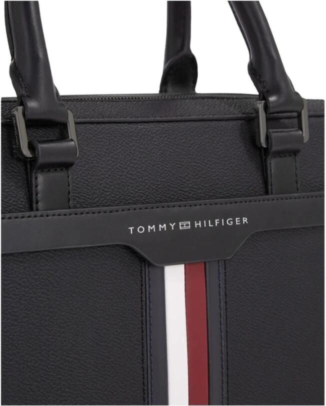 Tommy Hilfiger Zwarte Coated Canvas Laptoptas Black Heren - Foto 2