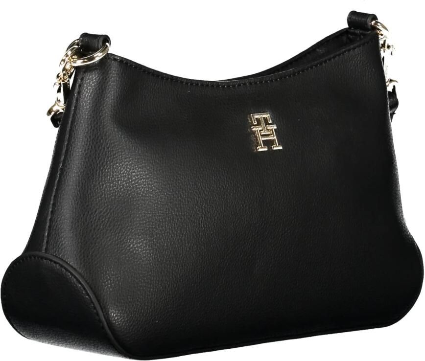 Tommy Hilfiger Zwarte Polyester Handtas met Verstelbare Band Black Dames