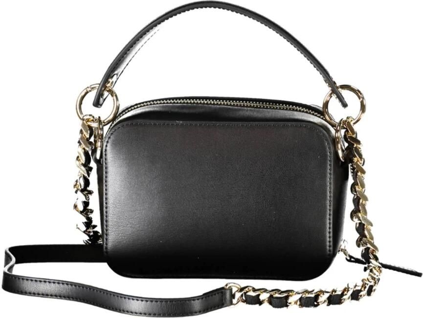 Tommy Hilfiger Zwarte polyurethaan handtas met afneembaar handvat en kettingriem Zwart Dames - Foto 2