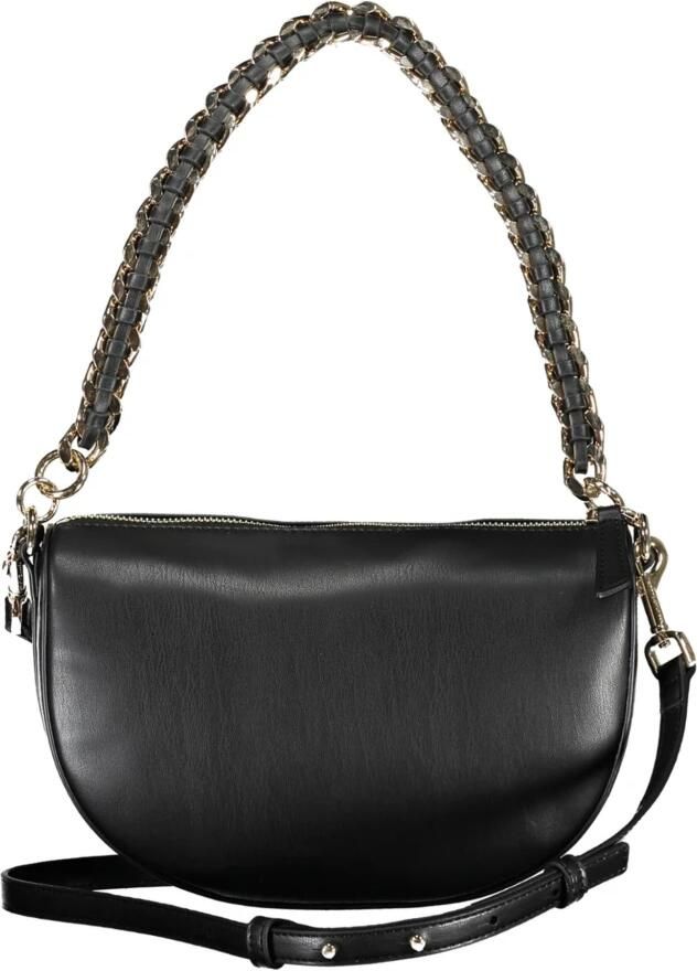 Tommy Hilfiger Zwarte polyethyleen handtas verstelbare schouderband Black Dames