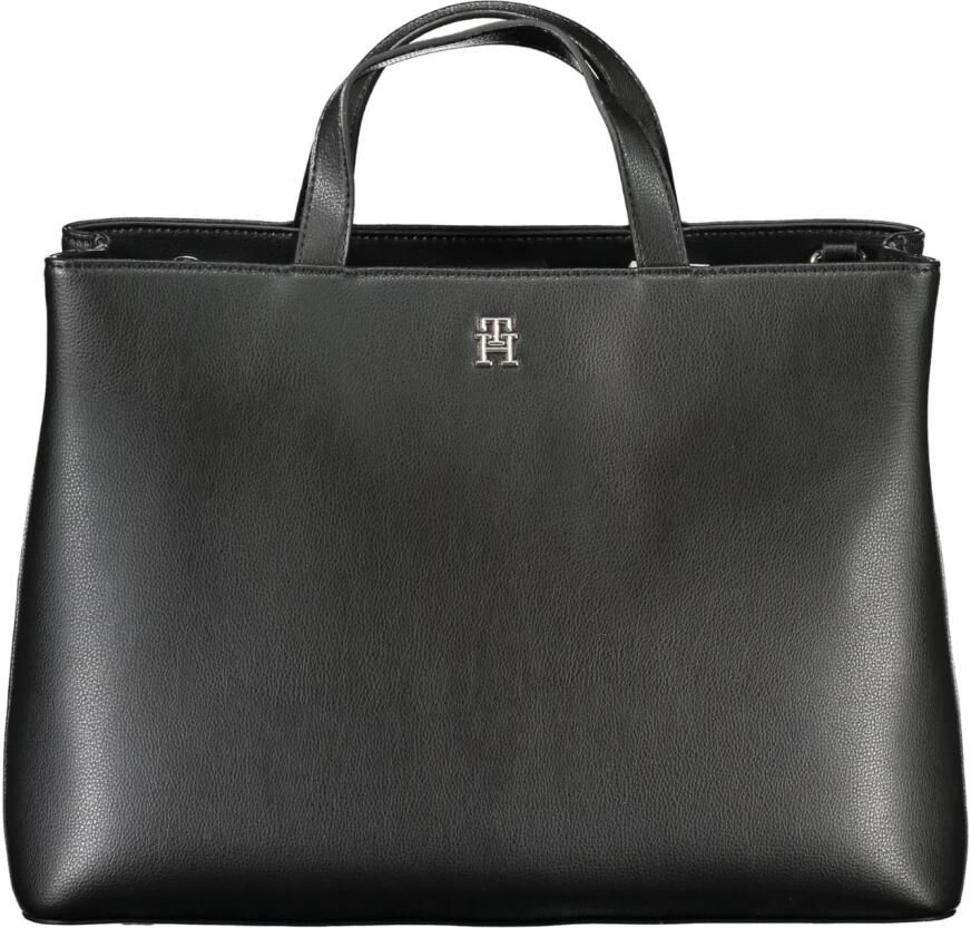 Tommy Hilfiger Zwarte Polyester Handtas met Verstelbare Band en Meerdere Compartimenten Black Dames - Foto 2