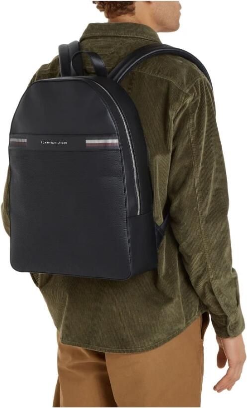 Tommy Hilfiger Zwarte Polyester Rugzak | To-33683 Black Heren - Foto 4