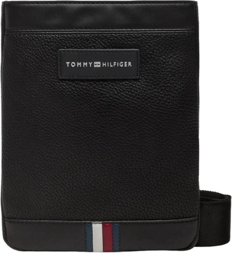 Tommy Hilfiger Zwarte Effen Rits Polyurethaan Tas Black Heren - Foto 3