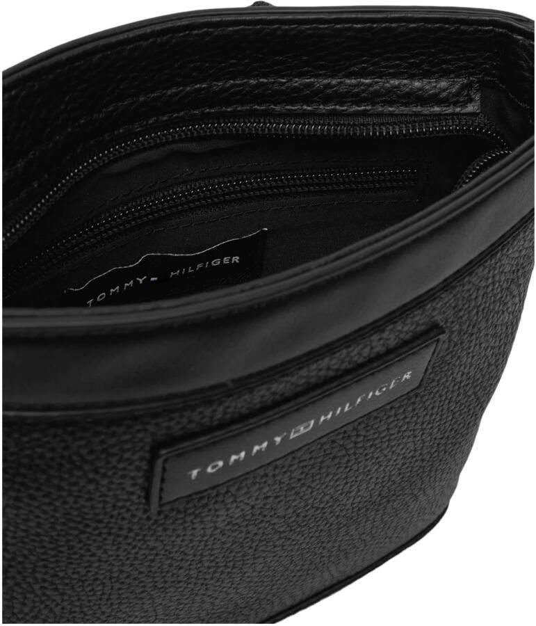 Tommy Hilfiger Zwarte Effen Rits Polyurethaan Tas Black Heren