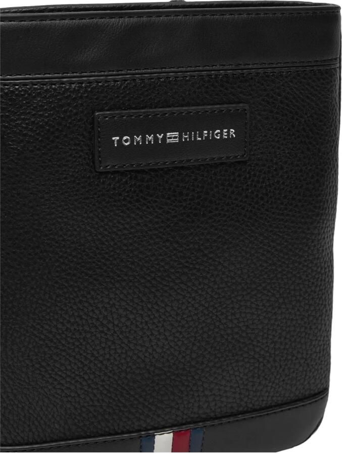 Tommy Hilfiger Zwarte Effen Rits Polyurethaan Tas Black Heren - Foto 2