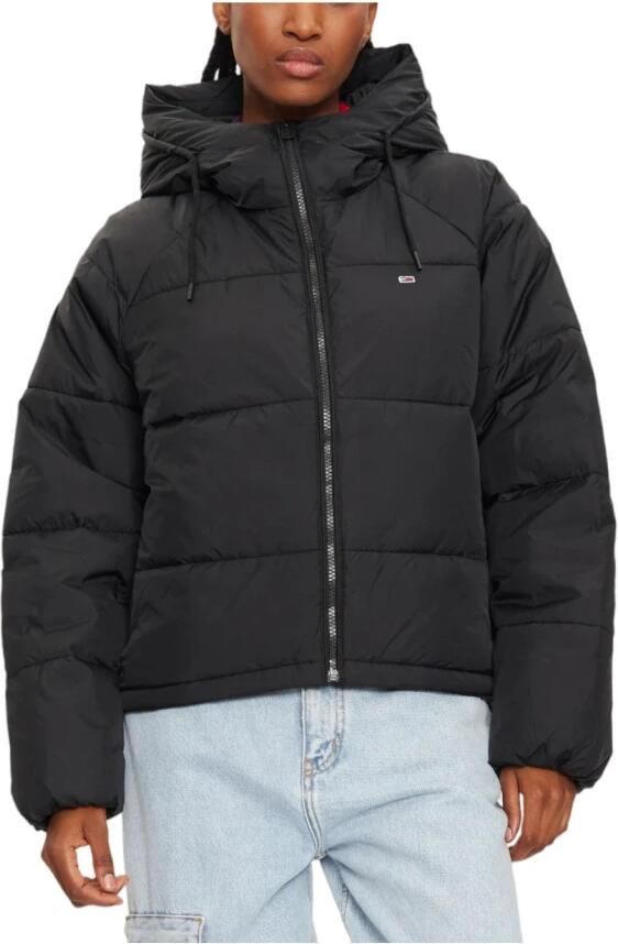 Tommy Hilfiger Zwarte gewatteerde jas voor vrouwen Black Dames - Foto 3