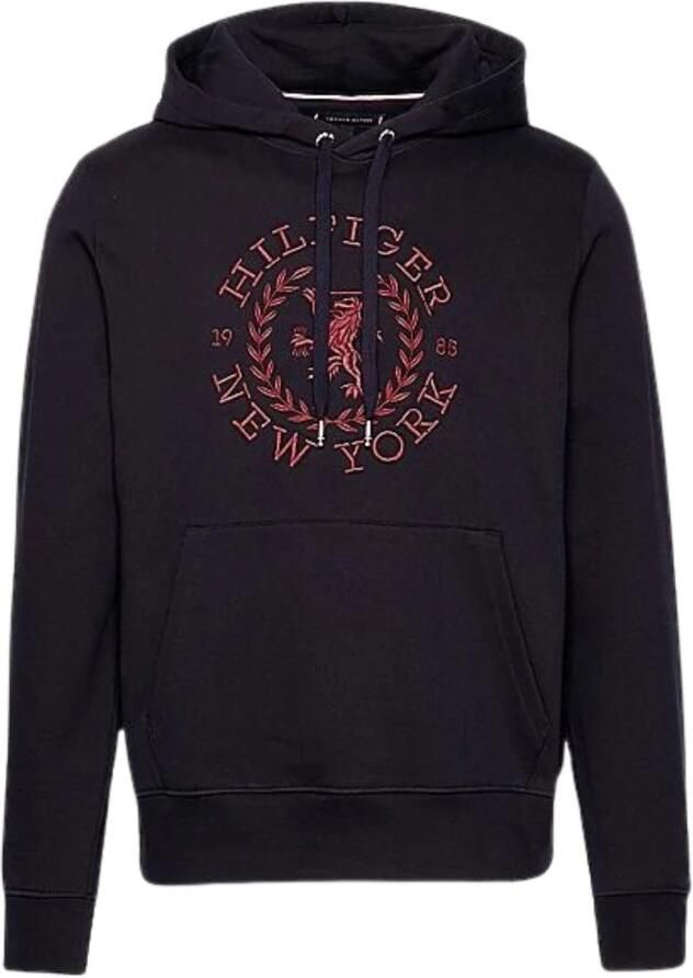 Tommy Hilfiger Zwarte Heren Sweatshirt met Logo Blue Heren