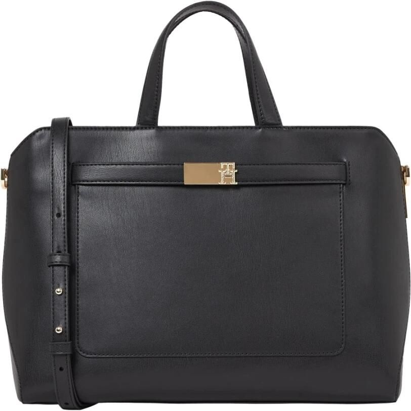 Tommy Hilfiger Zwarte Heritage Workbag Laptoptas Black Dames - Foto 4