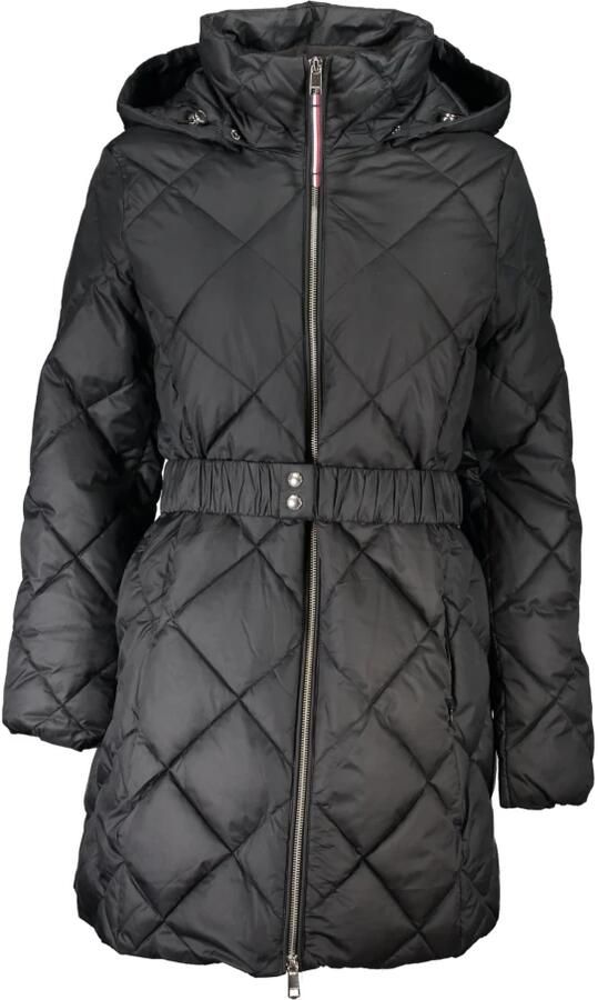 Tommy Hilfiger Zwarte Polyester Jas met Capuchon Black Dames - Foto 2