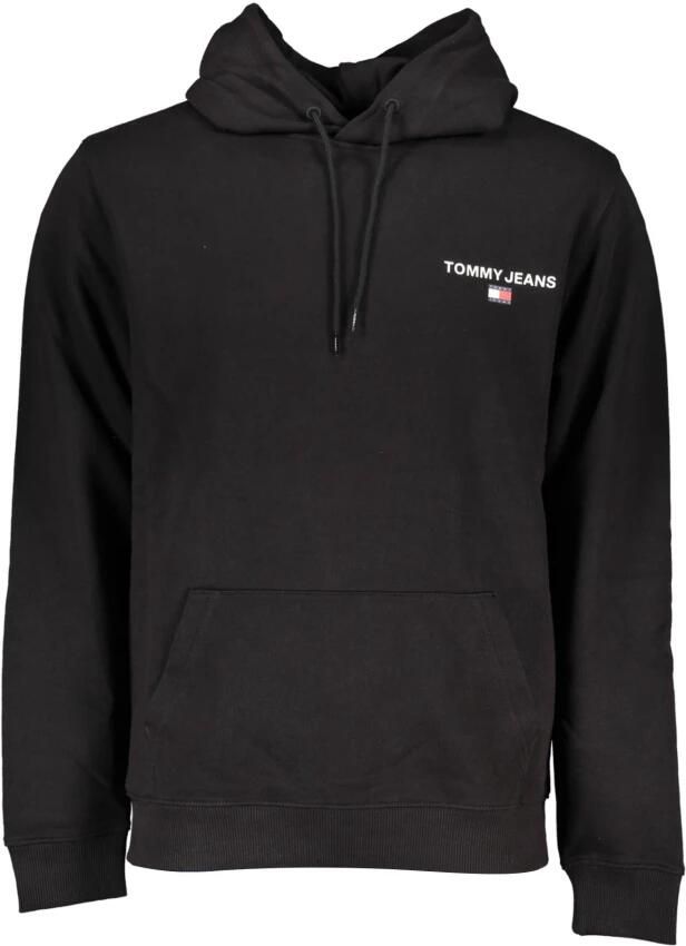 Tommy Hilfiger Zwarte katoenen hoodie voor mannen Black Heren