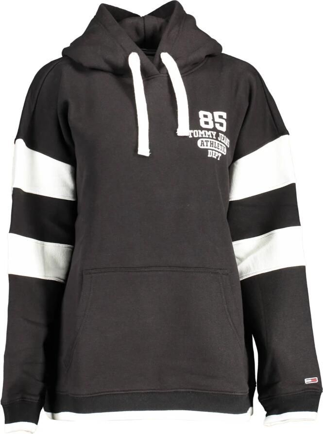 Tommy Hilfiger Zwarte hoodie met print en borduurwerk Black